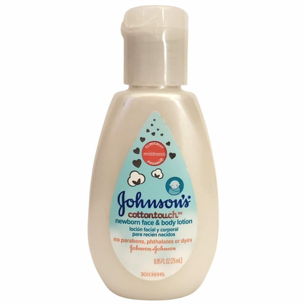 Johnson's CottonTouch Newborn Baby Wash & Shampoo, 0.85 oz, 25ml (Pack of 4)