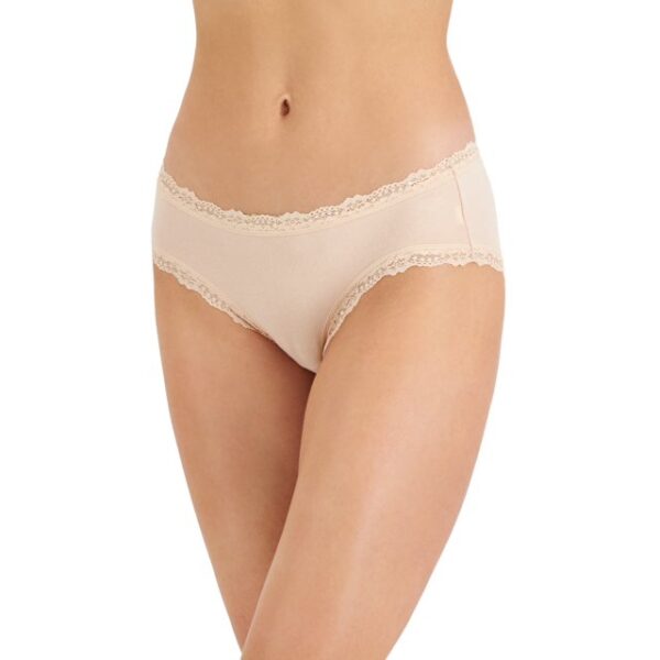 Jenni Cotton Lace Trim Hipster Chai Nude