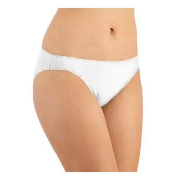 Jenni Women's Whimsy Bright White Bikini with Lace Trim