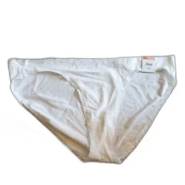 Jenni Women's Whimsy Bright White Bikini with Lace Trim - Image 2